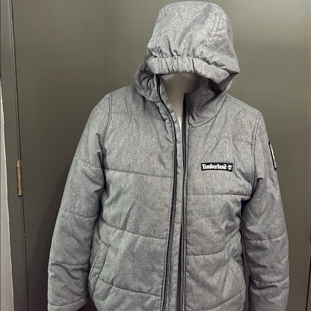 Timberland Fleece Lined Puffer Jacket Boys Size M 8-12
